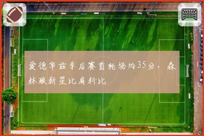爱德华兹季后赛首轮场均35分，森林狼新星比肩科比