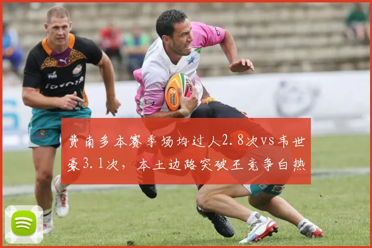 费南多本赛季场均过人2.8次vs韦世豪3.1次,本土边路突破王竞争白热化